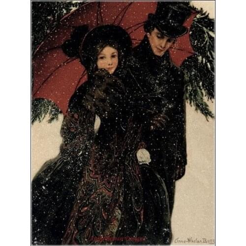 Embroidery Counted Cross Stitch Kits Needlework - Crafts 14 ct DMC Color DIY Arts Handmade Decor - Christmas in England