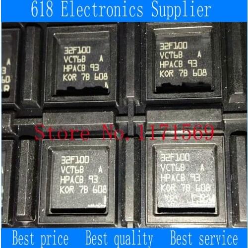 100% New 10pcs/lot STM32F100VCT6B STM32F100 32F100 LQFP100