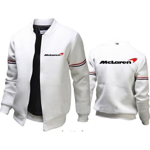 McLaren Logo 2021 New Mens Printed Comfortable Round Neck Jacket All-match Fashion Hip Hop Sports Male High Street Tops Jacket