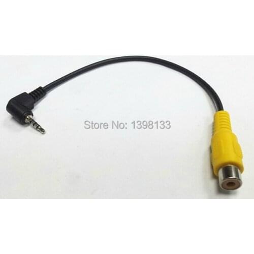 New 3.5mm RCA Car Reverse Camera Adapter To 2.5mm Jack GPS AV-IN Plug Cable Free Shipping