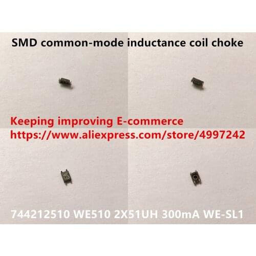 Original new 100% 744212510 WE510 2X51UH 300mA WE-SL1 SMD common-mode inductance coil choke (Inductor)