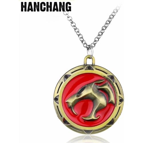 Thundercats Necklace Lion Mark Logo Pendant Necklace Movie Jewelry For Women Men Colar Chain