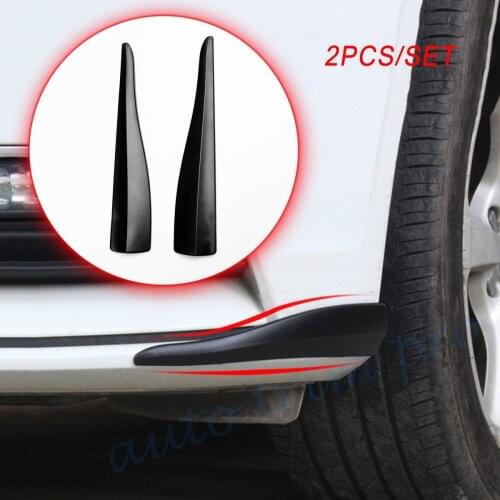 Pair Black Car Bumper Body Anti-rub Collision Crash Bar Guard Edge Protect Stripe Accessories