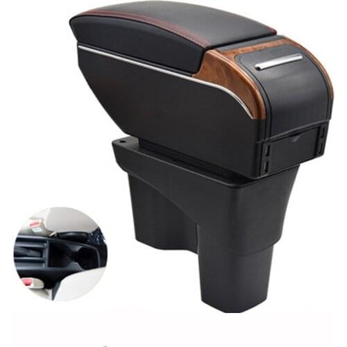 Arm Rest For Honda New City Armrest Box Center console central Store content box with cup holder USB interface