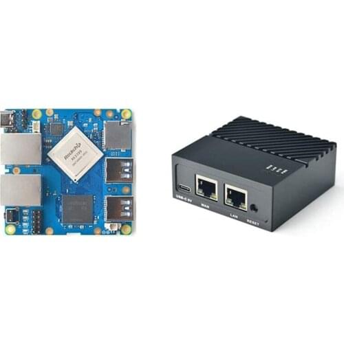 Nanopi R4S Mini Portable Travel Router OpenWRT with Dual-Gbps Ethernet Ports 4GB LPDDR4 Based in RK3399 Soc for IOT