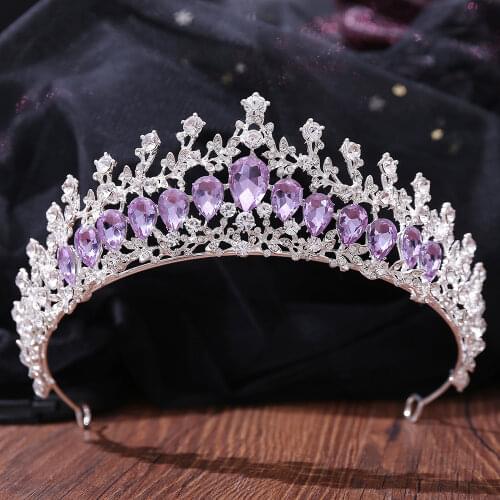 Gorgeous Sparkling Silver Plated Crystal Bridal Tiaras Wedding Diamante Pageant Crown Hairbands For Bride Hair Jewelry Headpiece