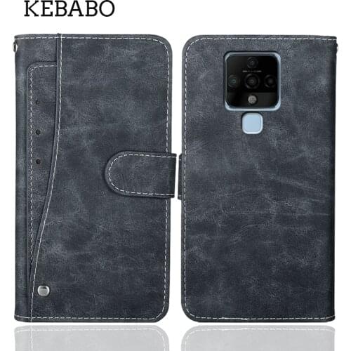 Luxury Wallet Tecno Camon 16 Pro Case 6.8" Vintage Leather Protective Flip Case For Tecno Camon 16 Pro Cover Phone Business Bag
