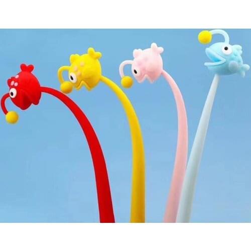 48 pcs/lot Creative Lantern fish Gel Pen Cute 0.5 mm Signature Pens School Office writing Supplies Promotional Gift