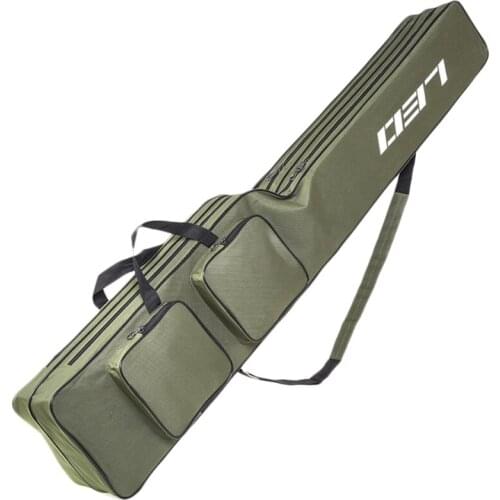 Leo Fishing Bags 130Cm Foldable Multi-Purpose Fishing Bags Fishing Rod Bags Zipped Case Fishing Tackle Bags Pouch Holder