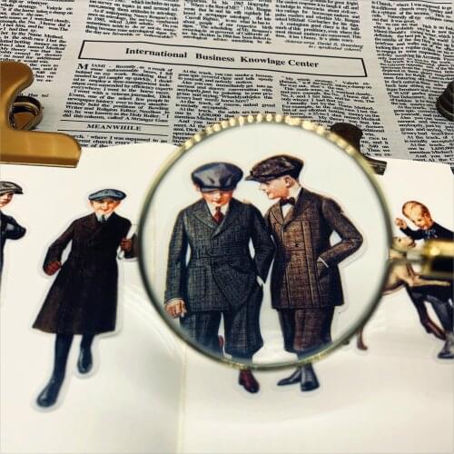 Vintage boy Paper Lable Stickers Crafts And Scrapbooking Decorative Sticker DIY Lovely Stationery