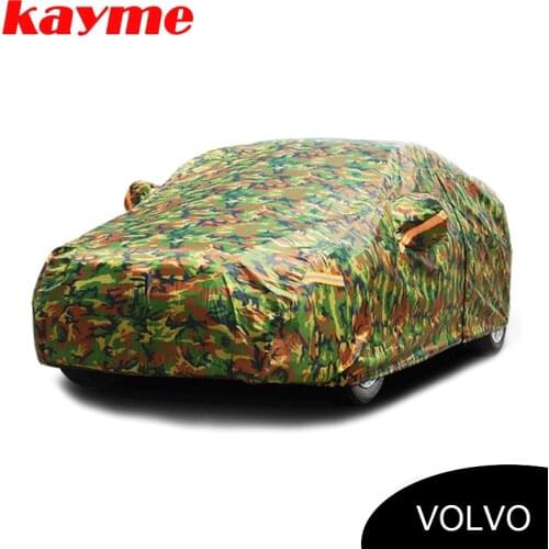 Kayme waterproof camouflage car covers outdoor sun protection cover for volvo xc60 v70 s80 xc90 s60 s40 v60