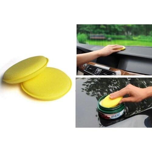 Rete good quality Yellow round Car Auto Washing Cleaning Sponge Block auto wash cleaner automobile accessory Wh