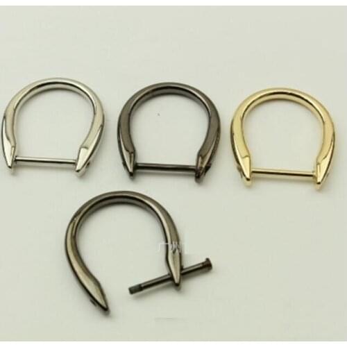 10 pieces/lot) factory wholesale bag 3 colors screw D shape bag link adjustment button metal accessories
