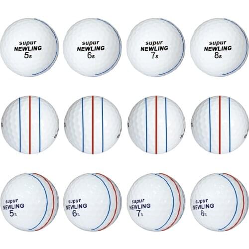 12 Pcs Golf Balls Supur Newling Two Layers Three Layers Super Long Distance Golf Ball