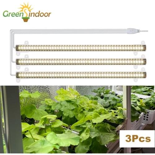 Indoor Plants Growing Lights 3pcs Led Strips Growing Lamps Full Spectrum 3200K Warm White Dimmable Phyto Lamp For Shelf Seedling