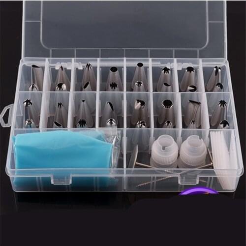 38pcs/set Russian Piping Pastry Bag Stainless Steel Nozzle Set Icing Piping Tubes Bakeware Cake Dessert Decorators H817