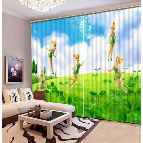 3d Curtains Anime cartoon child elf 3d Curtains Blackout for Living Room Kids Bedroom Fabric modern living room curtain