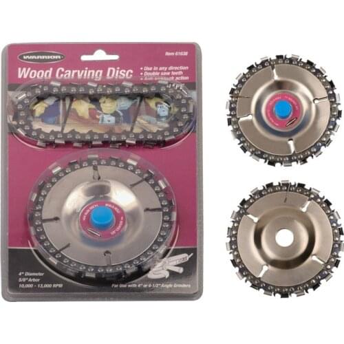 4 Inch 22T Grinder Disc and Chain Fine Cut Chain Set W/ Spare Chains for 100/115 Angle Grinder