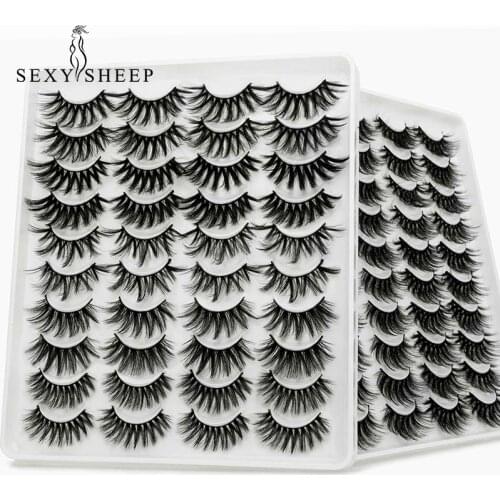 5/8/20 Pairs 3D Mink Lashes Natural False Eyelashes Dramatic Volume Fake Lashes Makeup Eyelash Extension Silk Handmade Eyelashes