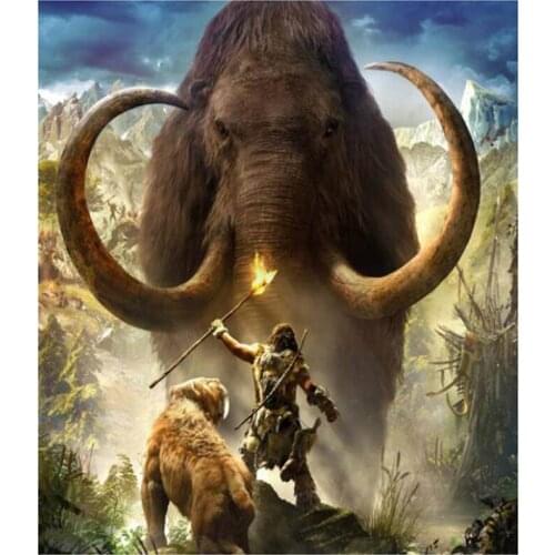 5D DIY Full Round/Square Diamond Painting "Mammoth" 3D Embroidery Cross Stitch Rhinestone Mosaic Home Decor Gift Y209