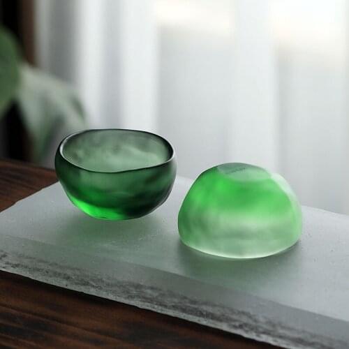 Coloured Glaze Teacup Japanese Green Kungfu Master Tasting Tea Cup Small Ware For Office Household Cups Tearoom Supplies