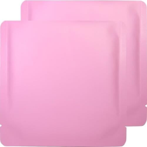 Baby Pink Heat Sealable Aluminum Foil Flat Pouch Open Top Packaging Bag vacuum package for toiletry powder pouches