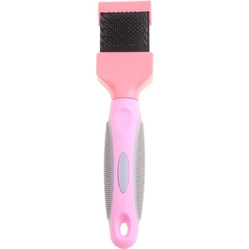 P15D Double Sided Pet Brush Dog Cat Hair Fur Bristle Grooming Shedding Cleaning Massage Comb Styling Tool