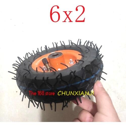 Good Quality 6x2 Tire Tyre Rim 6 Inch Pneumatic Wheel Pump Wheel Trolley Cart Wheel Roller Caster Wheel Caster