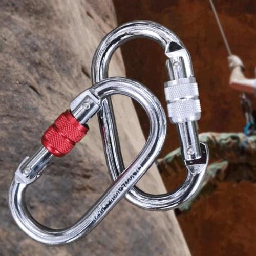 O-Shaped carabiner climbing Alloy Steel quickdraw carabiner hanging nut backpack buckle Main Lock Mountaineering Hook