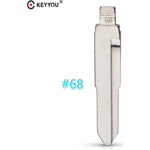 KEYYOU Metal Blank Uncut Flip KD Remote Key Blade Type #68 for Lioncel V3 Key Blade NO. 68
