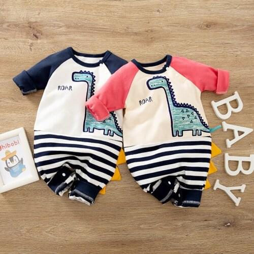 Baby Boy Clothes Newborn Rompers 100% Cotton 0 3 6 9 12 18 24 Months Infant Jumpsuits Baby Long Sleeve Cartoon New born Clothing