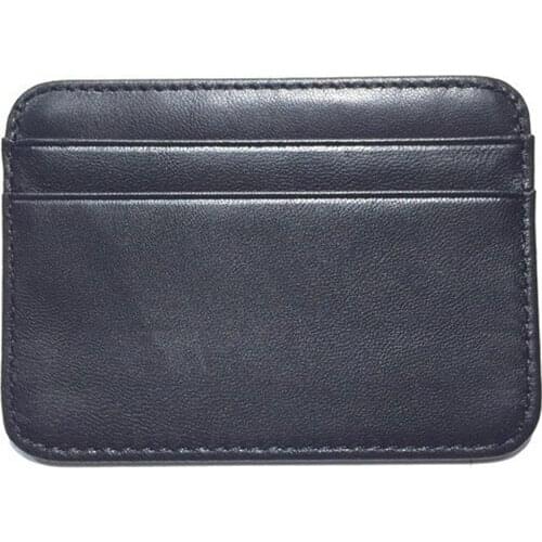 Super Slim Soft Wallet Unisex 100% Sheepskin Genuine Leather Mini Credit Card Holder Wallet Business ID Card Cover Money