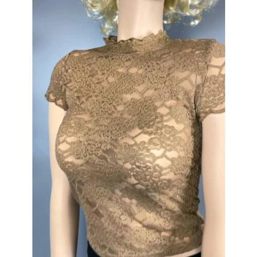 Summer Women Lace Floral Embroidery Blouses Shirt Ladies tops Sexy Hollow Blouses Transparent Elegant See-through Camisas Mujer