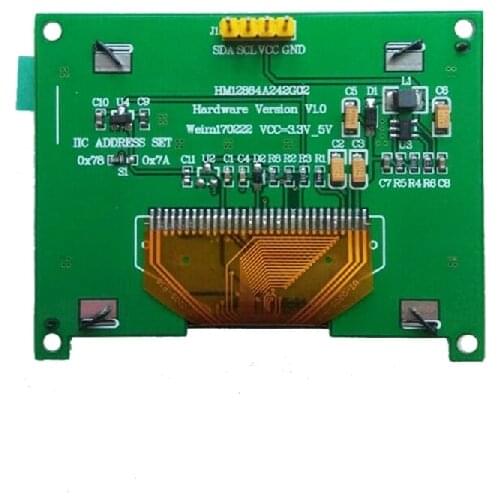 2.42 inch 4PIN Yellow/White/Blue OLED Module SSD1309 Compatible SSD1306 Driver IC 128*64 IIC Interface