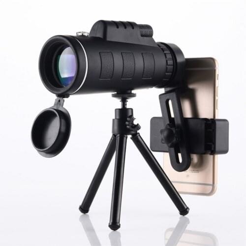 HD 40X60 Monocular Mobile Phone Telescope Waterproof Long Range High Zoom Monocular Binoculars for night Camping Bird-watching