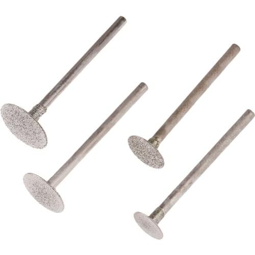 4Pcs 10/12/14/16mm T Head Grinding Bit Diamond Mounted Point Grinding Head Stone Jade Carving Polishing Engraving Tools