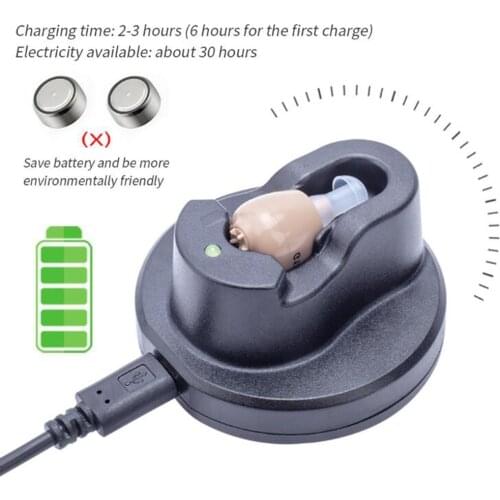 2020 New Best ITE Hearing Aid Rechargeable Amplifier Ear Voice Hearing Aids for The Elderly Sound Amplifier for Hearing Loss