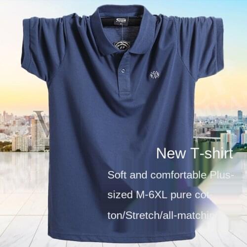 New lapel T-shirt of 2021 XL Polo T-shirt with short sleeves Loose and oversized M-6XLT shirt