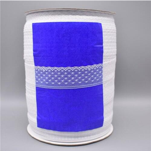 Wholesale 350Yards/Roll White Lace Ribbon Wide/32mm Lace Trim Embroidered Lace Sewing African Lace Fabric Applique Material