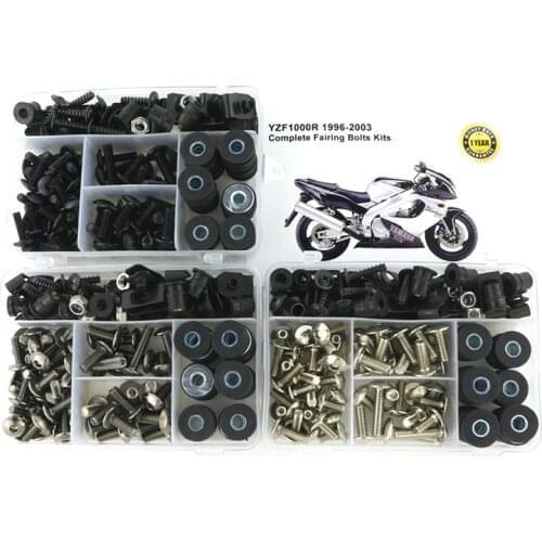 Fit For Yamaha YZF1000R 1996 1997 1998 1999 2000 2001 2002 2003 Full Fairing Bolts Kit Covering Bolts Fairing Clips Nuts Screws