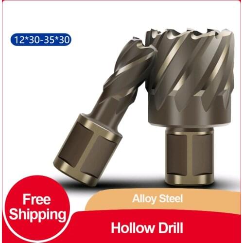 Hollow Drill Coring Magnetic Drill Perforated Metal Stainless Steel Plate Drill Alloy Hole Opener 26-35X 30mm