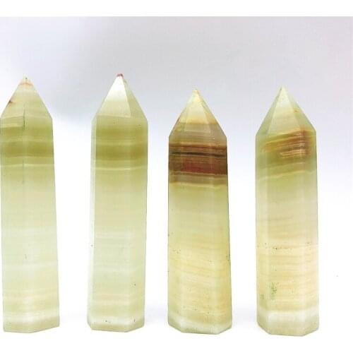 Drop Shipping 1PC Natural Afghanistan Jade Point Reiki Obelisk Tower Wand Mineral Crystal Healing Natural Stones and Crystals