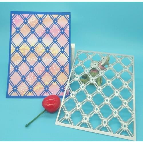 Rectangular mesh hollow lace photo frame metal cutting mold scrapbook photo album decoration DIY handmade art