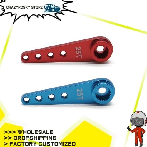 RCAWD Alloy 25T Servo Horn Arm For WPL Henglong C14 C24 B14 B24 B16 B36 4x4 6x6 Military Truck&Crawler WPL1627 Upgrade Parts