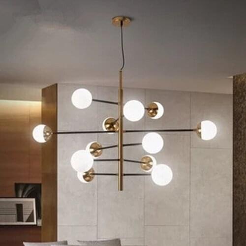 Nordic creative art carved flower glass pendant lights modern simple bedroom living room European restaurant pendant lamp