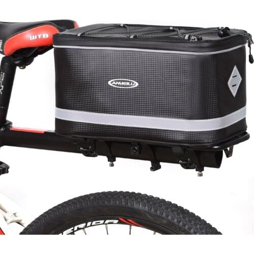 7/12L Bicycle Bags Large Capacity Waterproof Cycling Bag Mountain Bike Saddle Rack Trunk Bags PU Luggage Carrier Bike Bag 2021