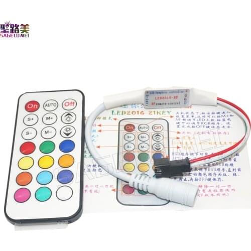 21keys DC5V 12V WS2811 WS2812 RF LED Controller Led Pixel RF Controller For 1903 6812 Full Color RGB Led Strip Light Tape Ribbon