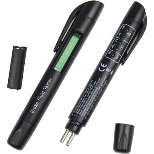 Car Brake Fluid Tester Car Diagnostic Tools 5 Leds Brake Fluid Testing Accurate Oil Quality Digital Vehicle Auto Automotive Test