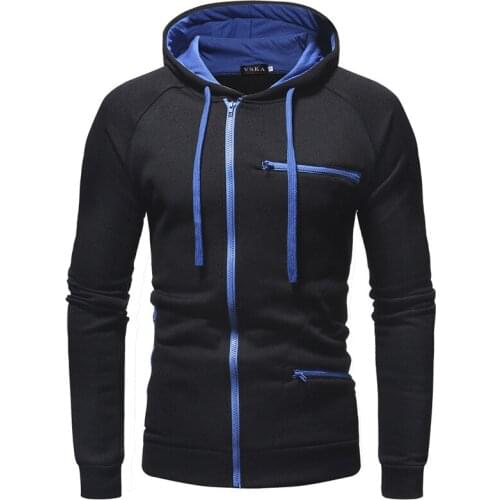 New Mens Hoodies Sweatshirts Zip Up Hoodie Men Sweatshirt Solid Color Man Hoody Sweatshirts for Male Fashion Jacket Outerwear