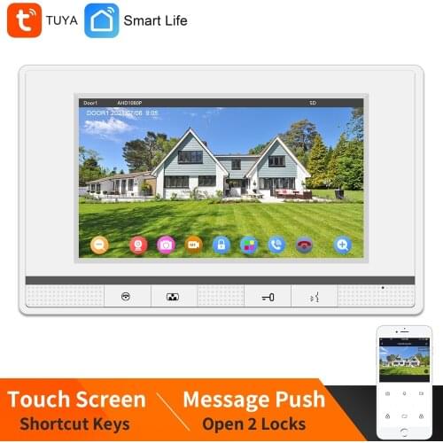 HomeFong Door Intercom Wired Video Intercom With 130° IR Video Door Bell Support Motion Detection For Home Access Control System